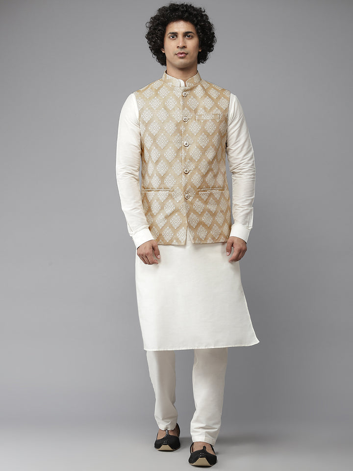 Woven Jacquard Nehru Jacket