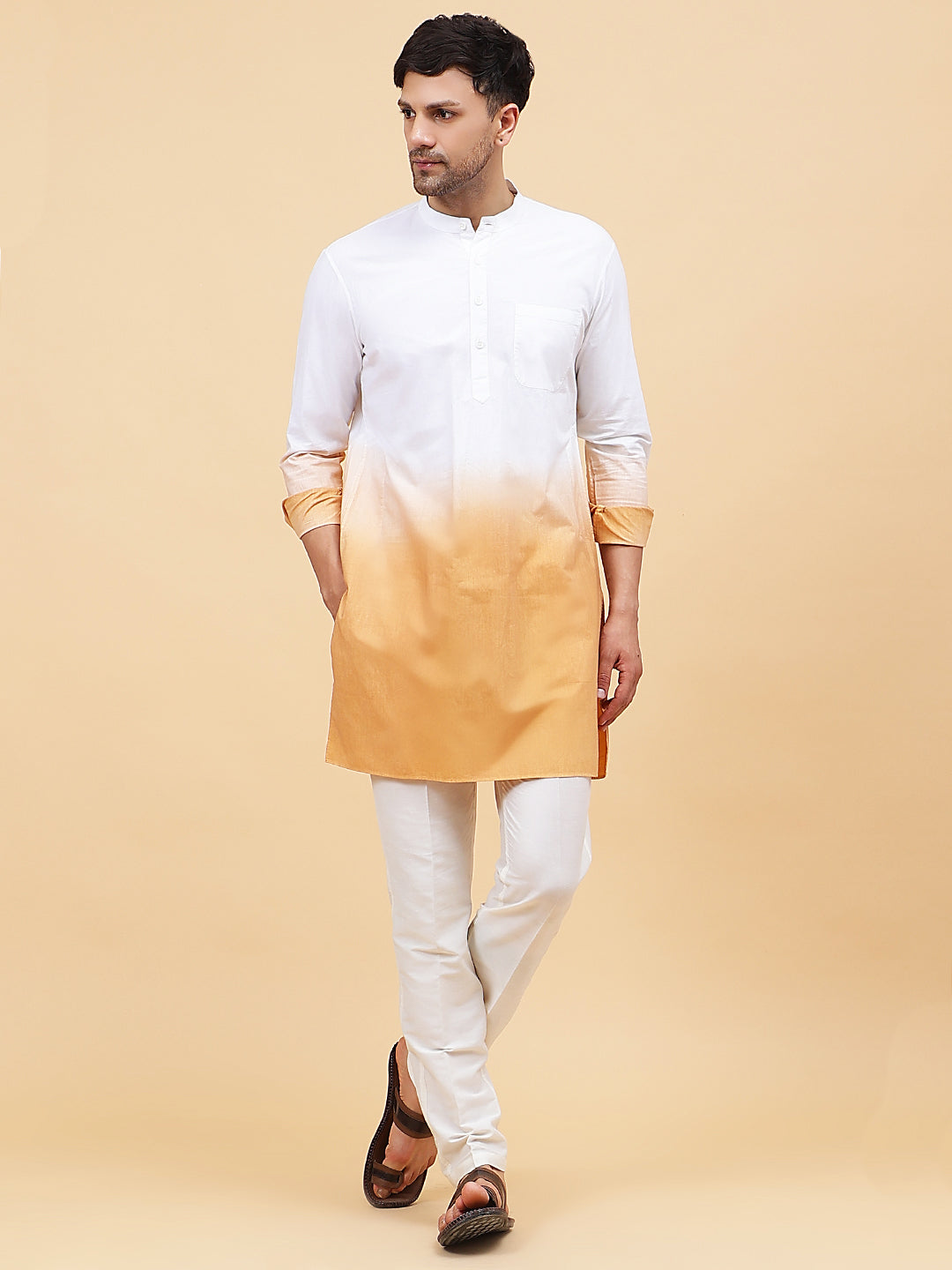 Ombre Dyed Pure Cotton Kurta