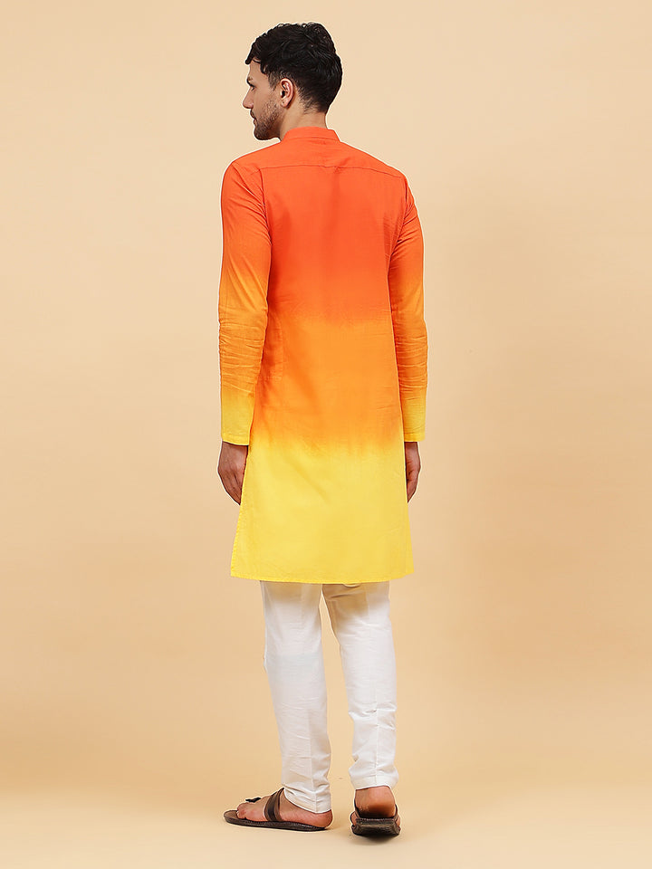 Ombre Dyed Pure Cotton Kurta