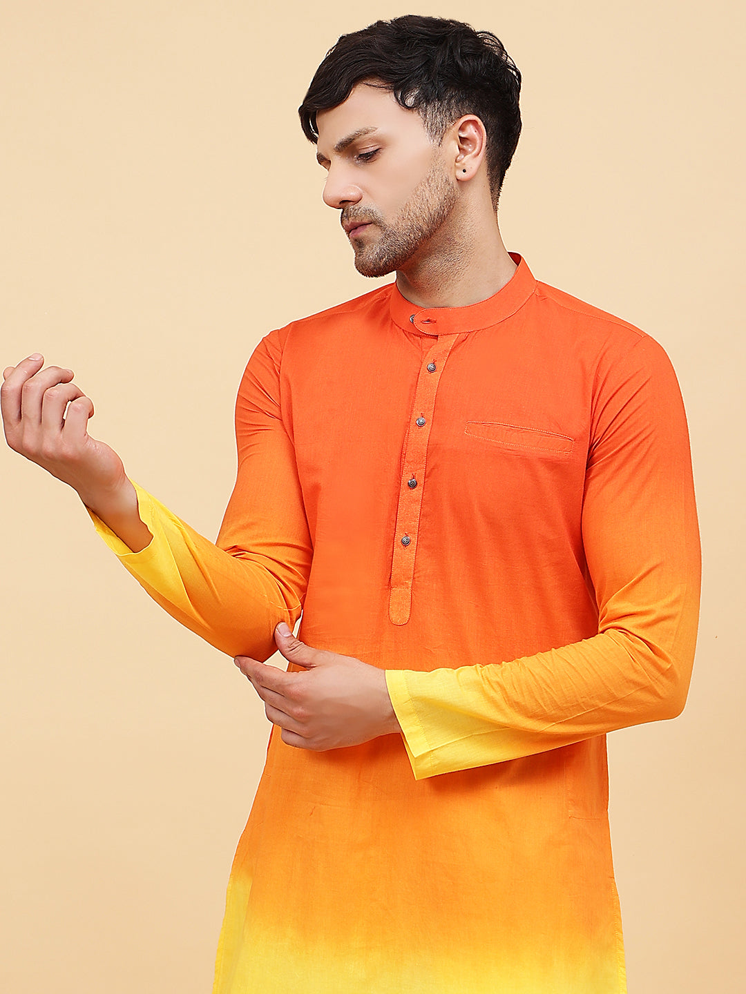 Ombre Dyed Pure Cotton Kurta