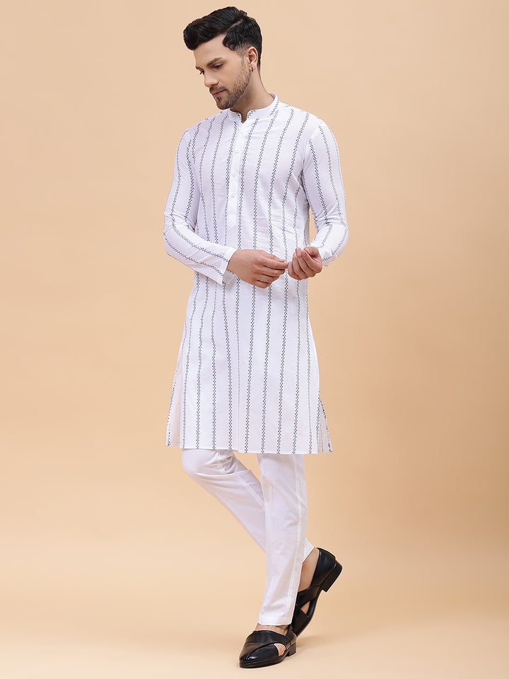 Pure Cotton Embroidered Straight kurta