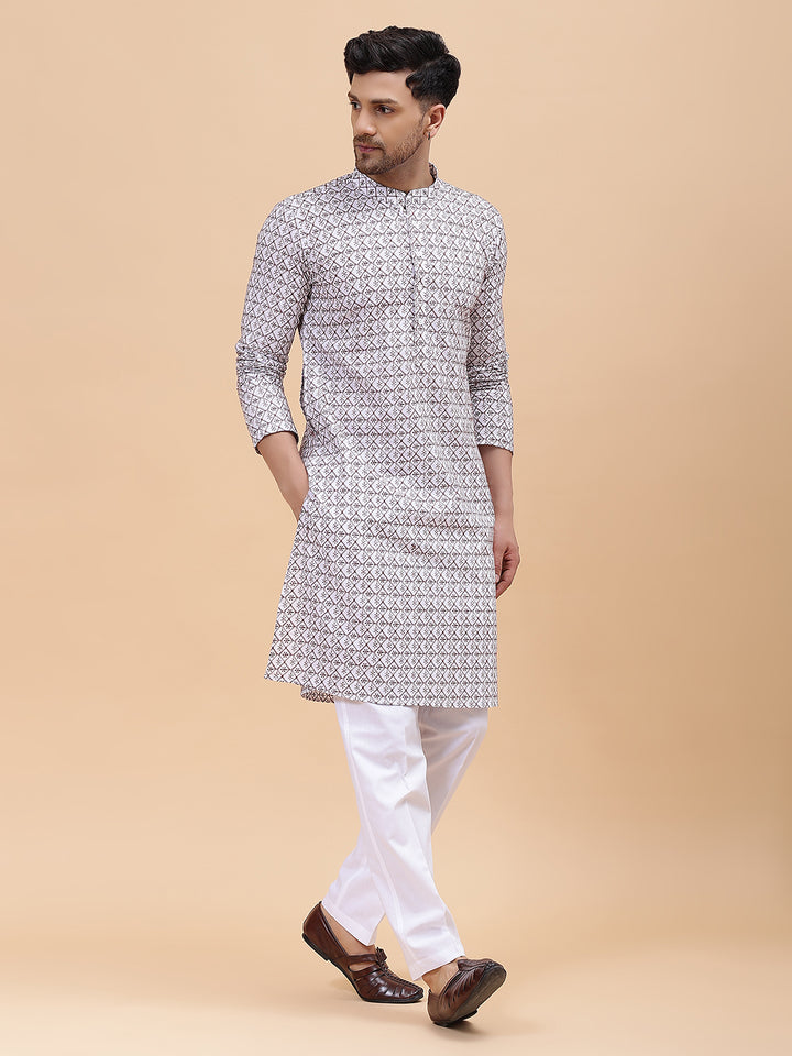 Pure Cotton Embroidered Straight kurta