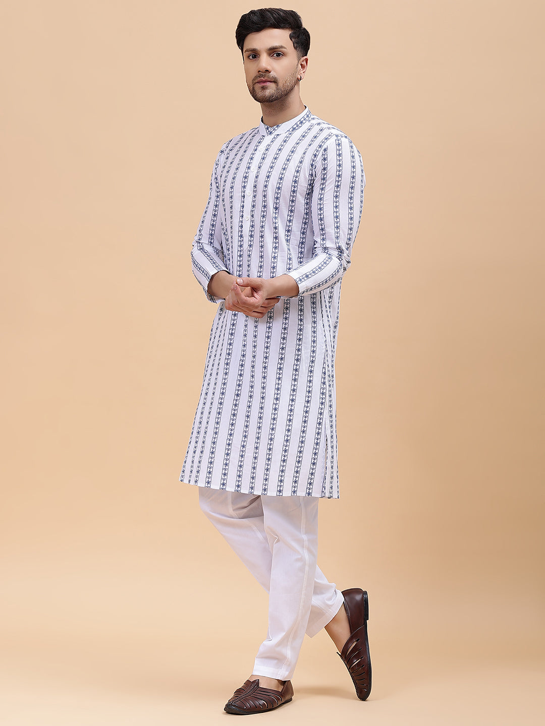 Pure Cotton Embroidered Straight kurta