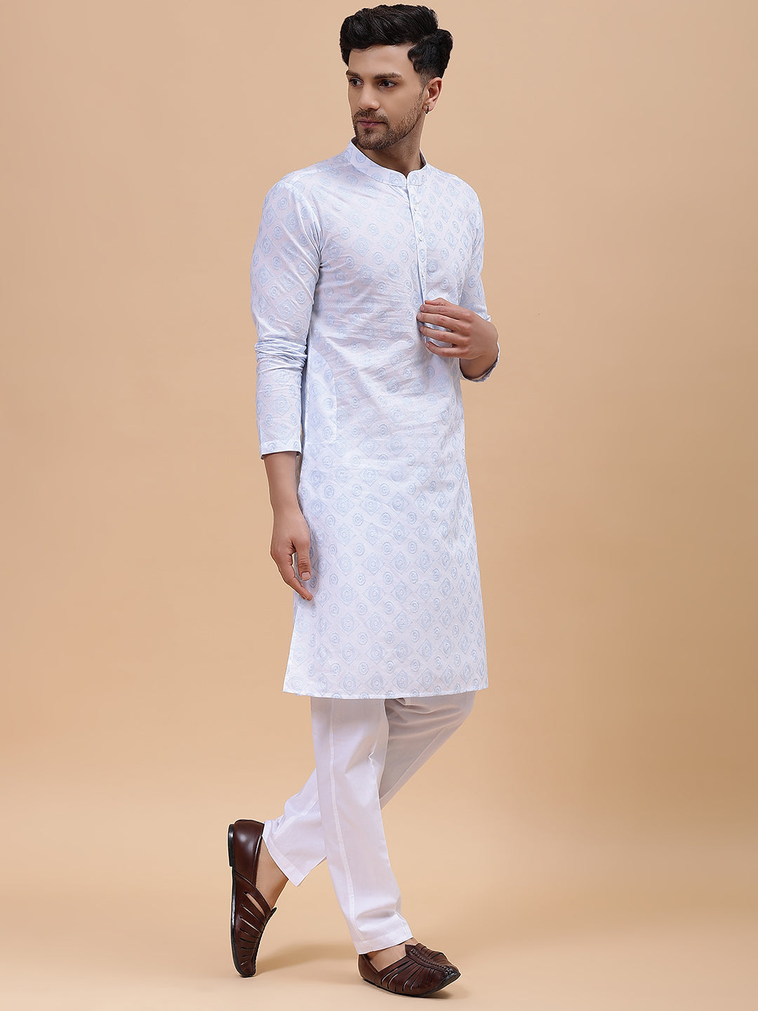 Pure Cotton Embroidered Straight kurta