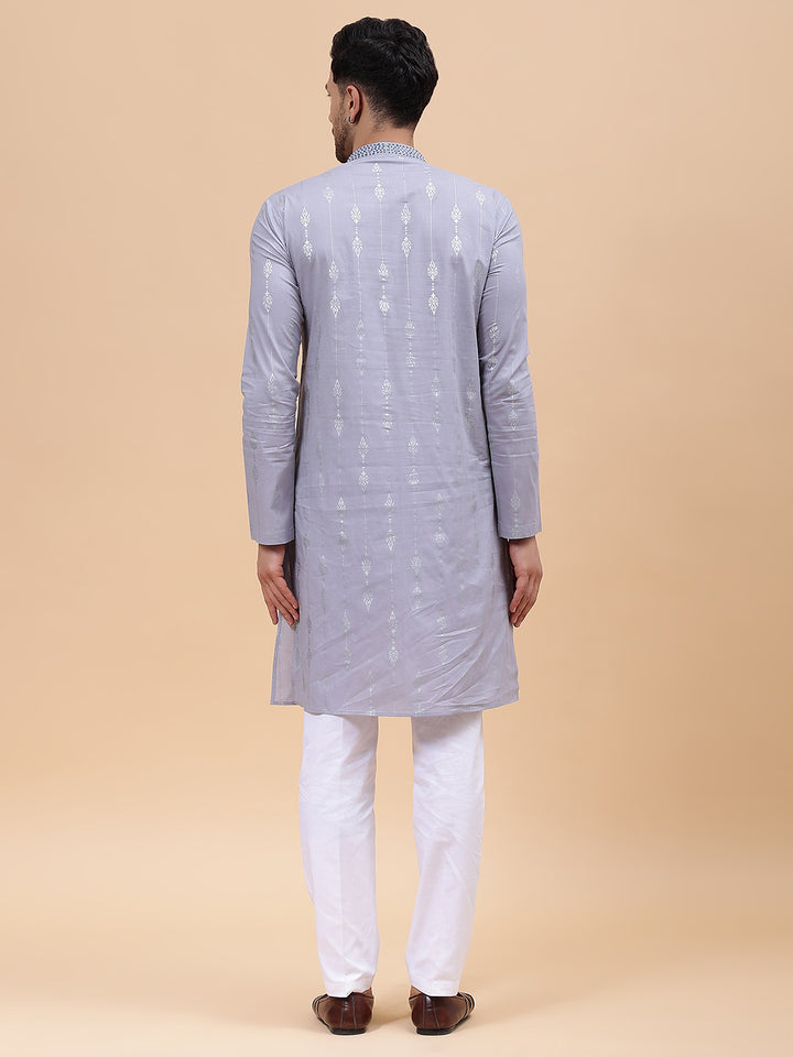 Pure Cotton Embroidered Straight kurta