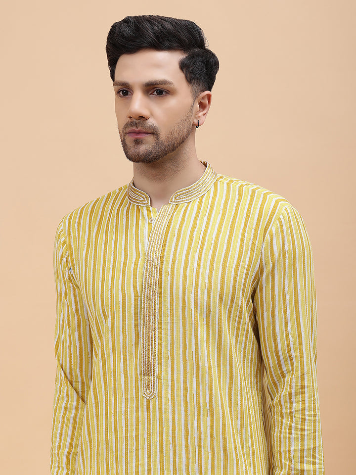 Pure Cotton Embroidered Straight kurta