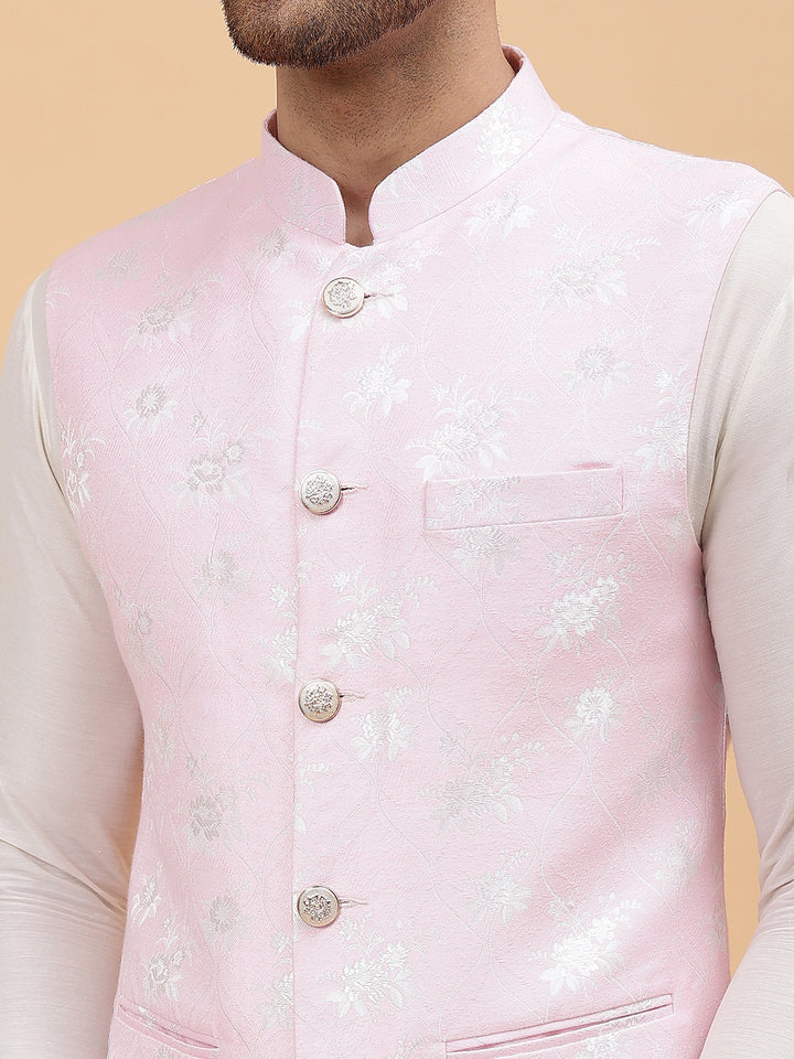 Woven Jacquard Nehru Jacket