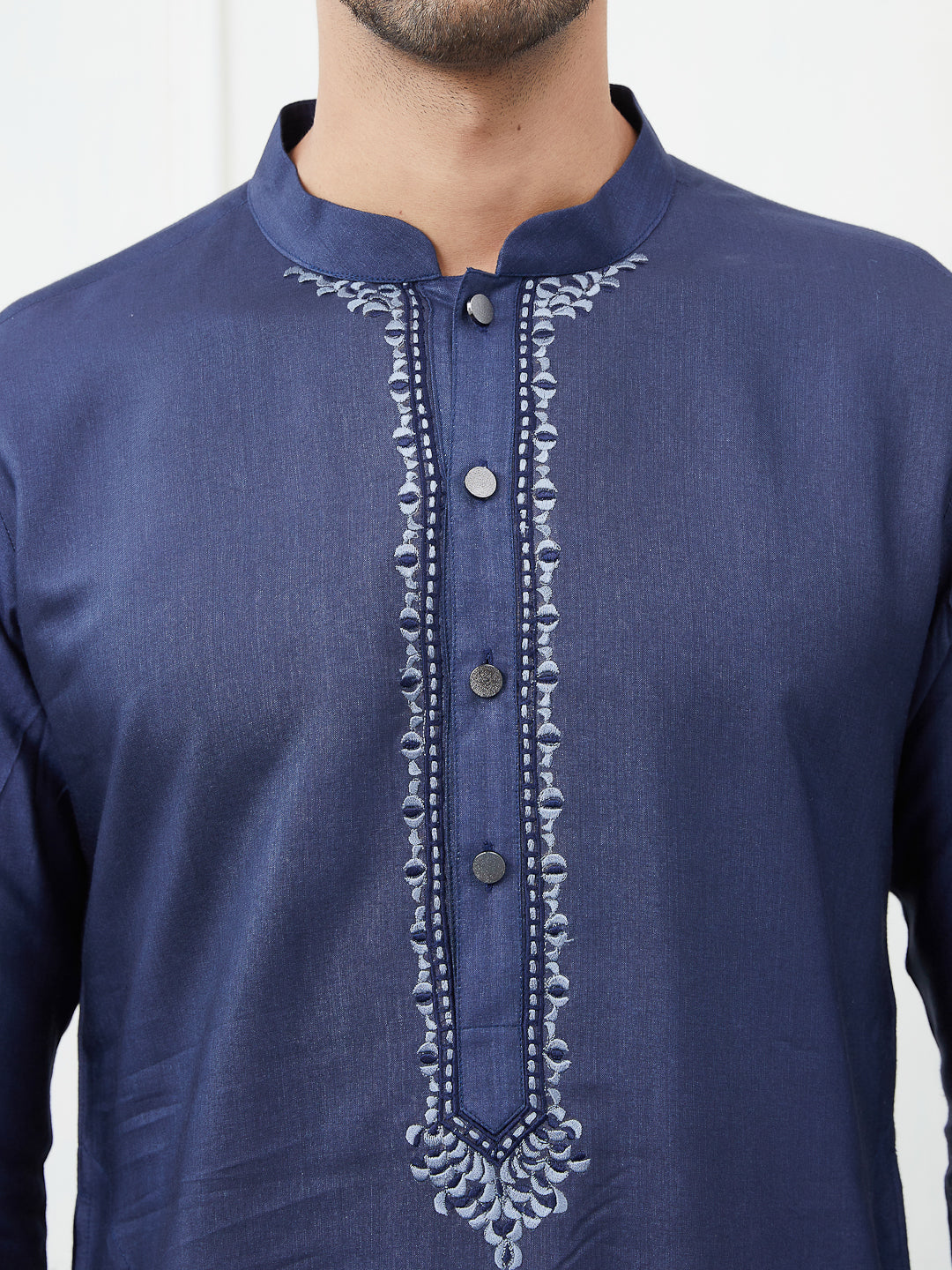 Solid Cotton Silk Straight Kurta