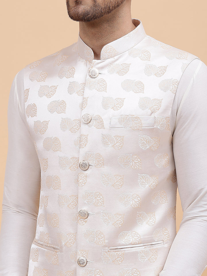 Woven Jacquard Nehru Jacket