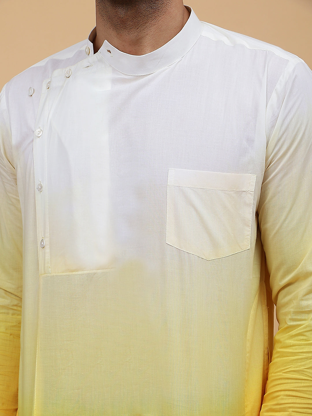 Ombre Dyed Pure Cotton short Kurta