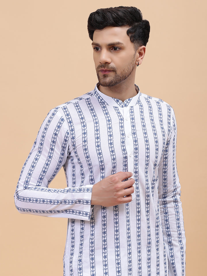 Pure Cotton Embroidered Straight kurta