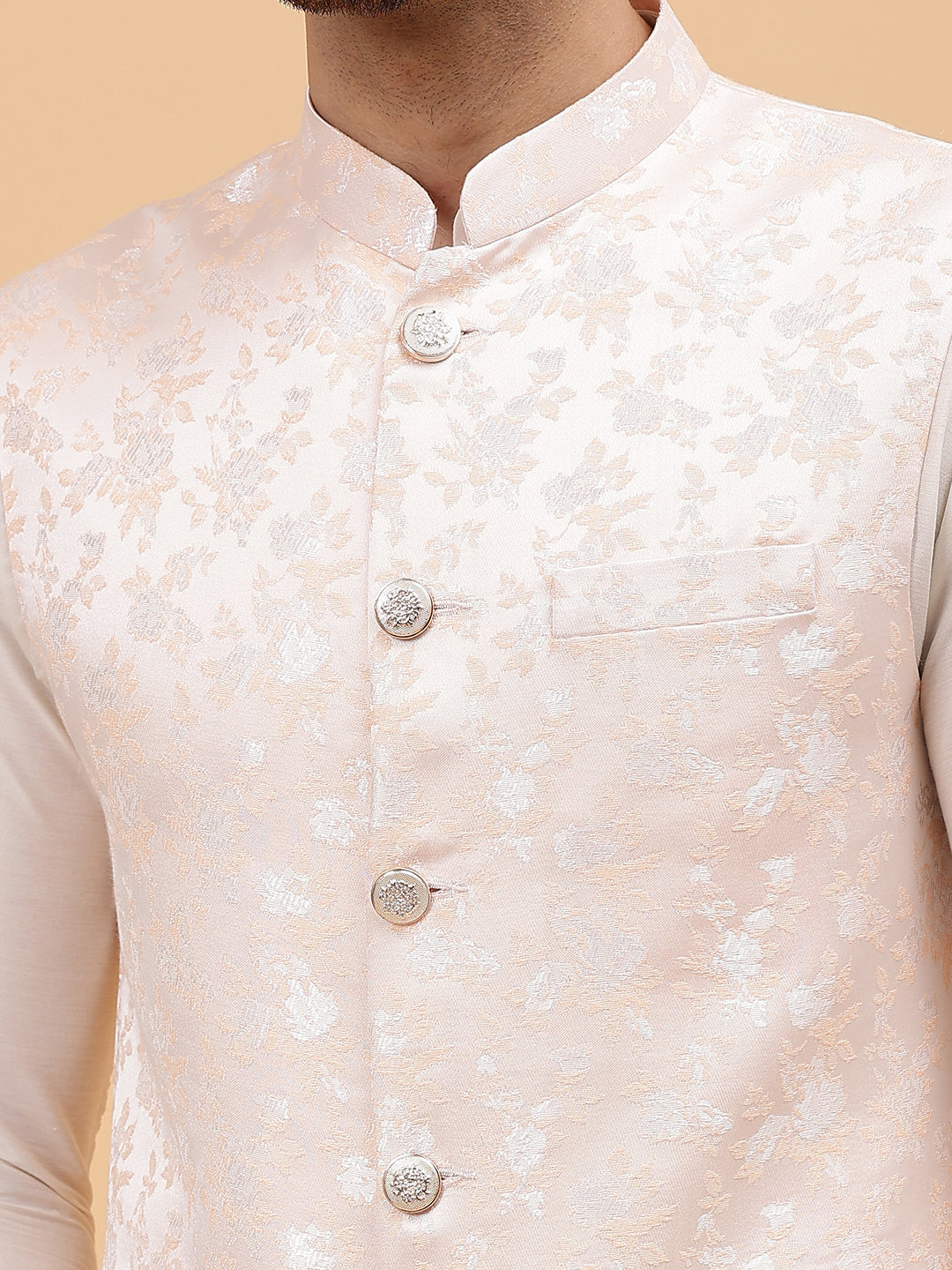 Woven Jacquard Nehru Jacket