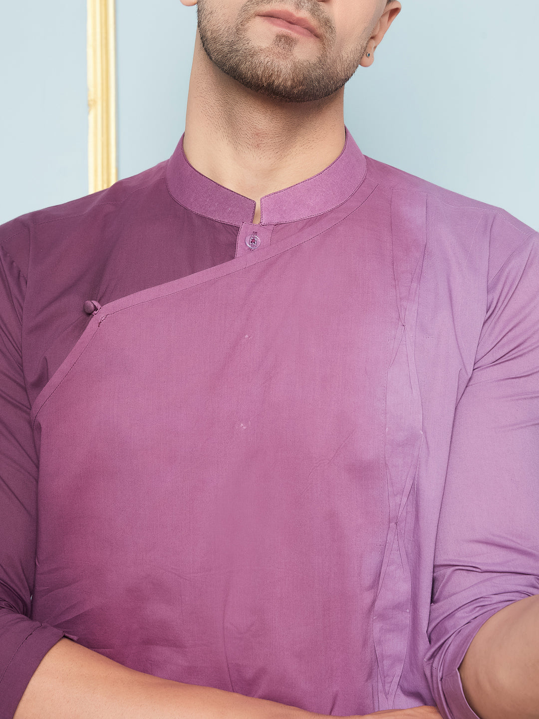 Ombre Dyed Pure Cotton Short Kurta