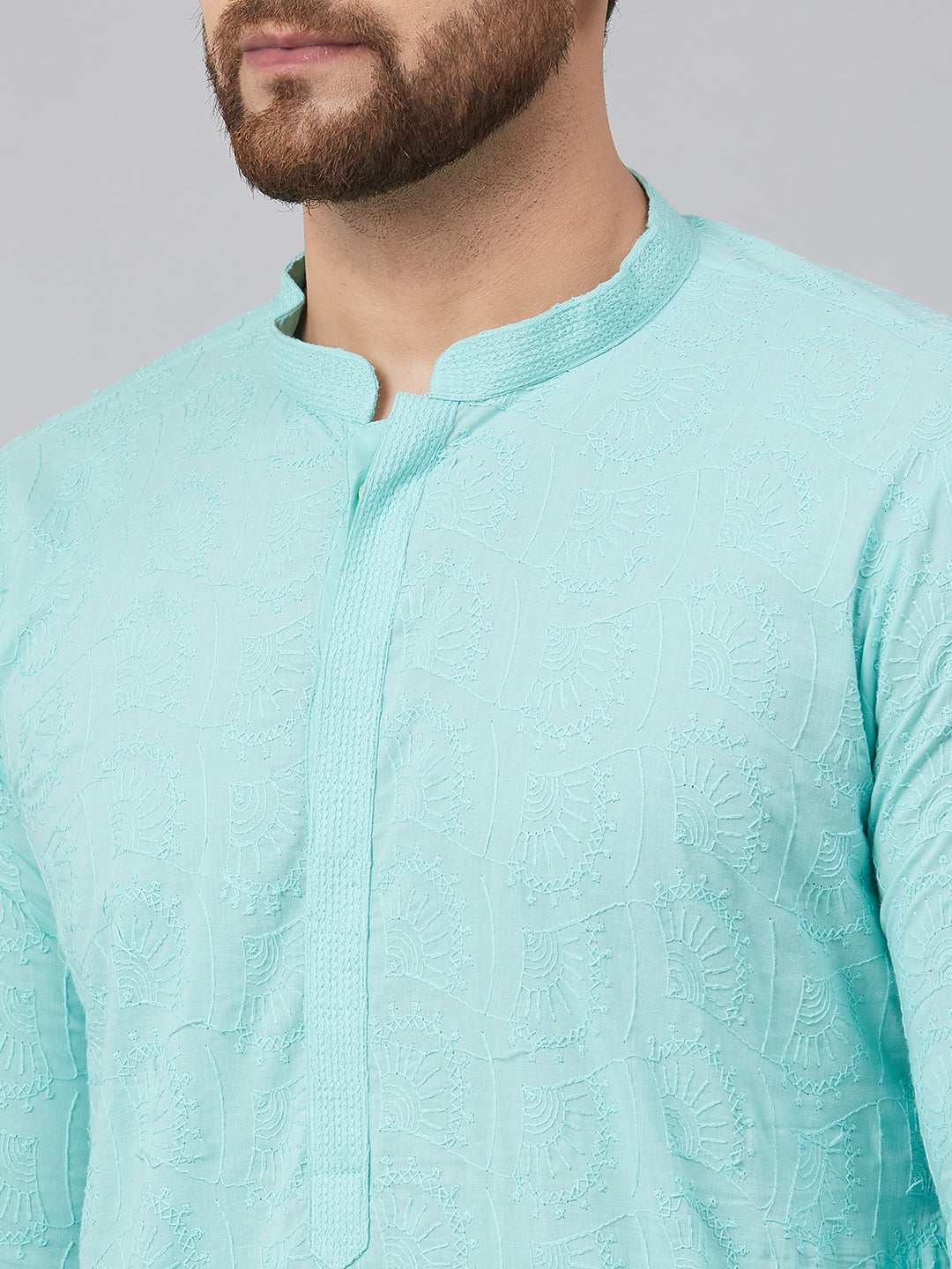 Chikankari Embroidered Straight kurta