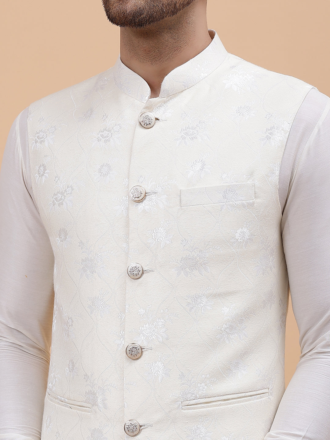 Woven Jacquard Nehru Jacket