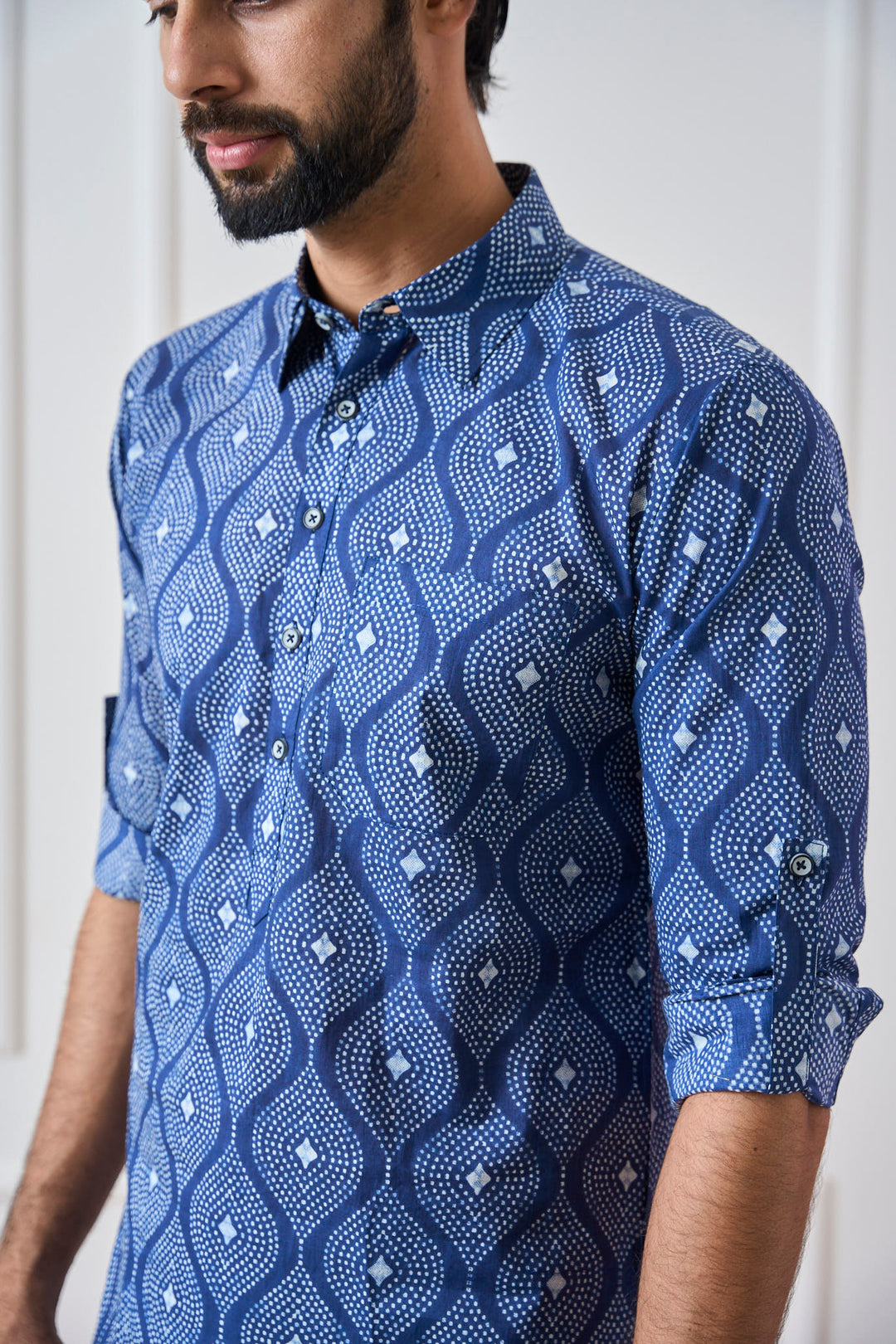 Pure Cotton Printed Pathani Kurta