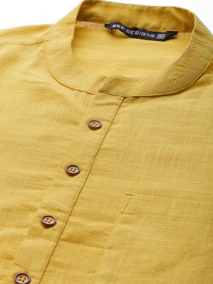 Cotton Slub Straight kurta with Pyjama