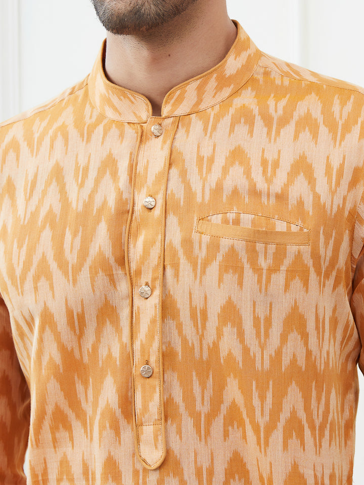 Printed Pure Cotton Straight Kurta with Pyjama