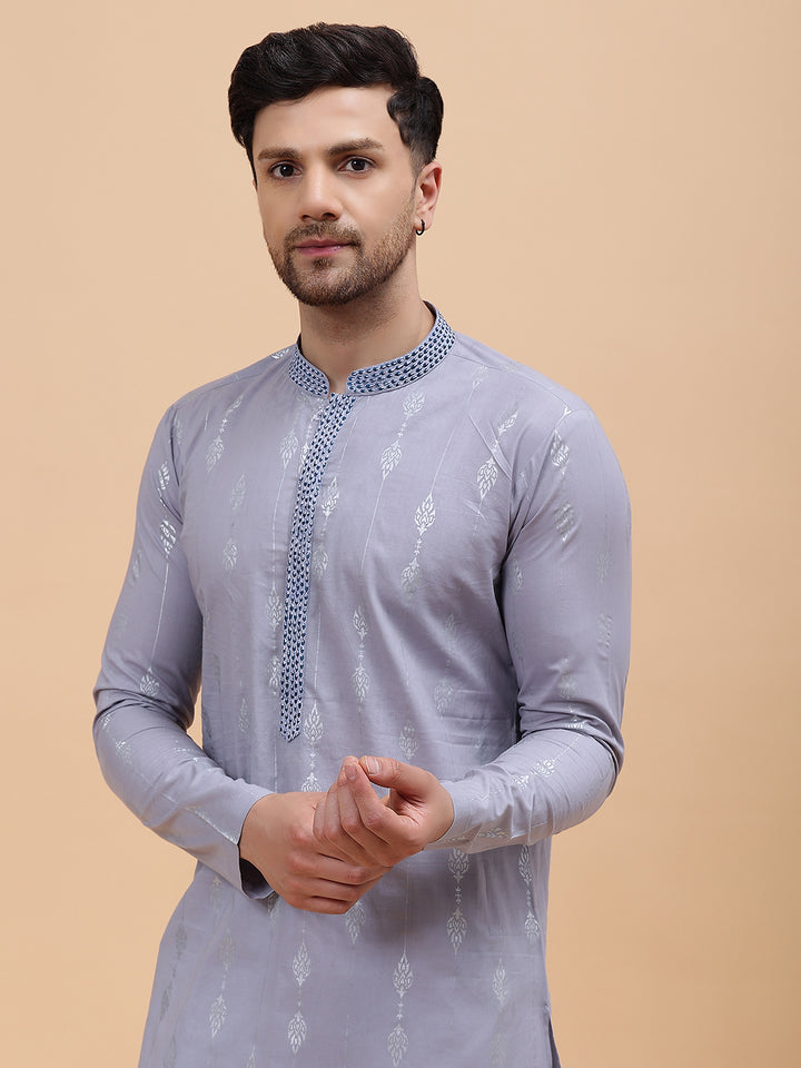 Pure Cotton Embroidered Straight kurta