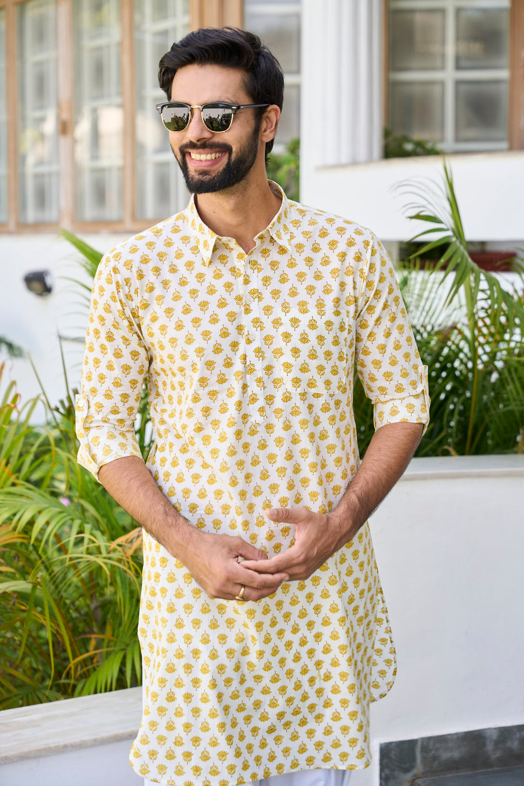 Pure Cotton Printed Pathani Kurta