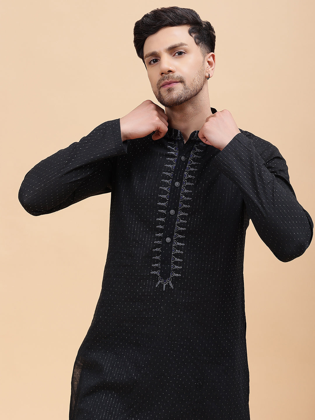 Handwoven Straight Silk Kurta