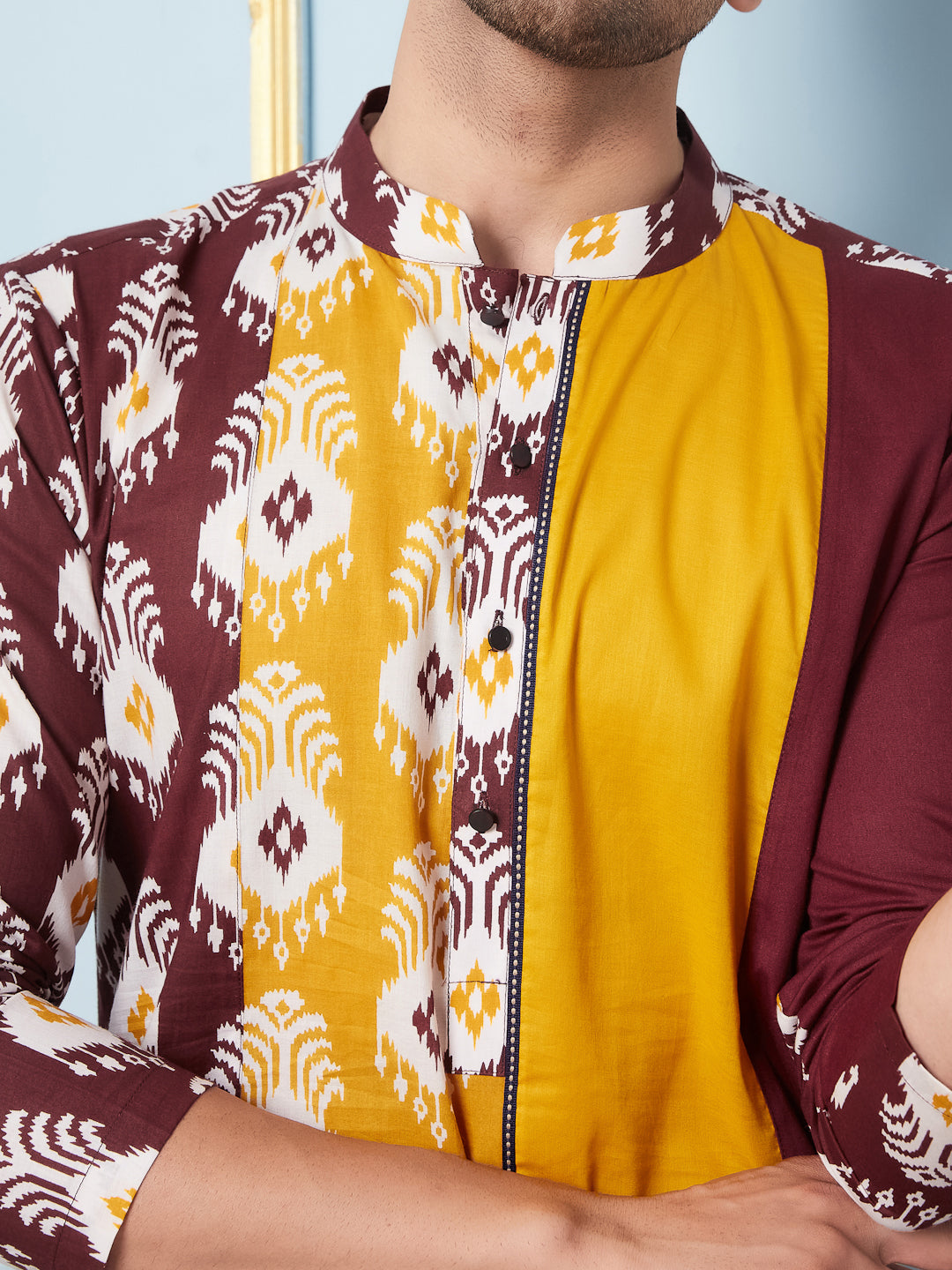 Ikat Printed Cotton Kurta