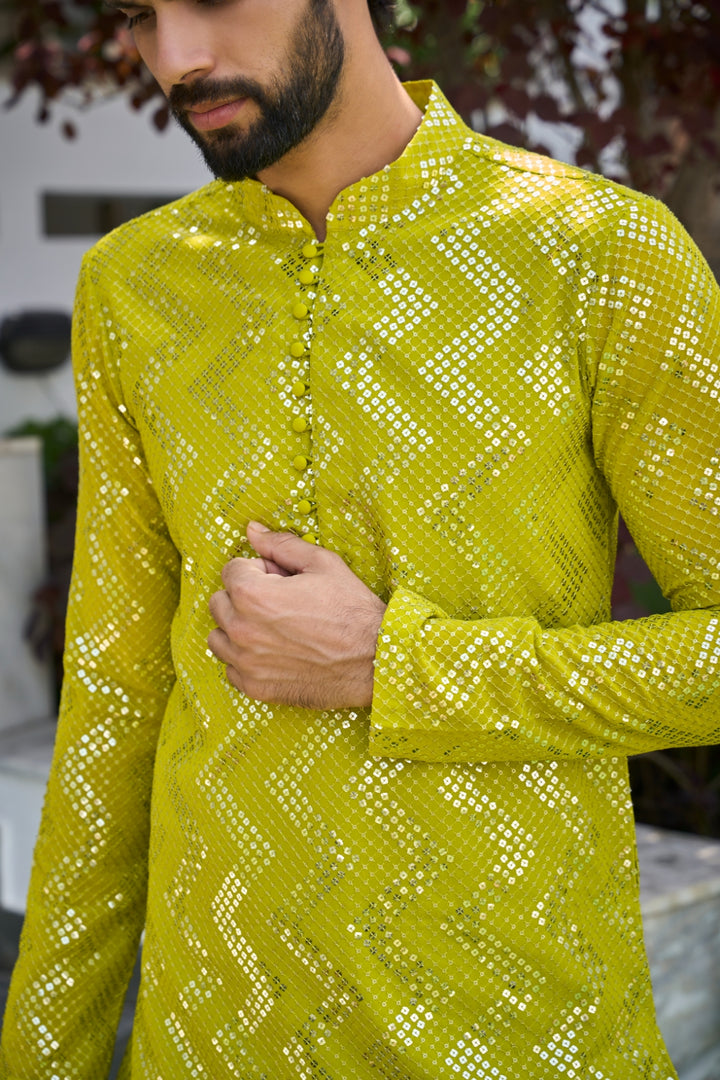 Sequins Embroidered Kurta