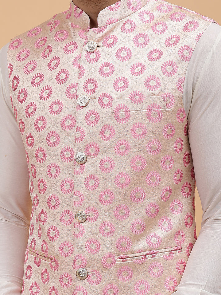 Woven Jacquard Nehru Jacket