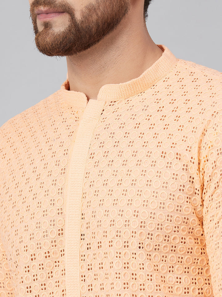 Chikankari Embroidered Straight kurta