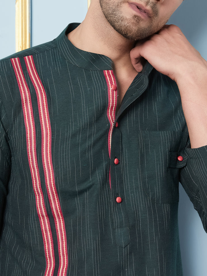 Woven Straight Cotton Kurta