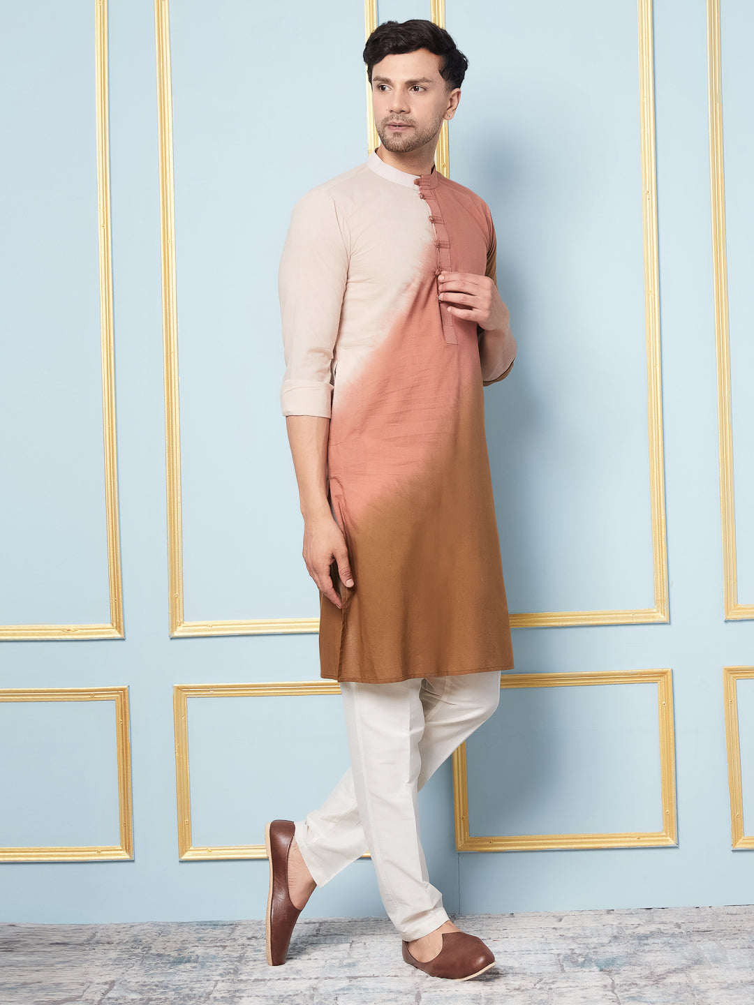 Ombre Dyed Pure Cotton Kurta