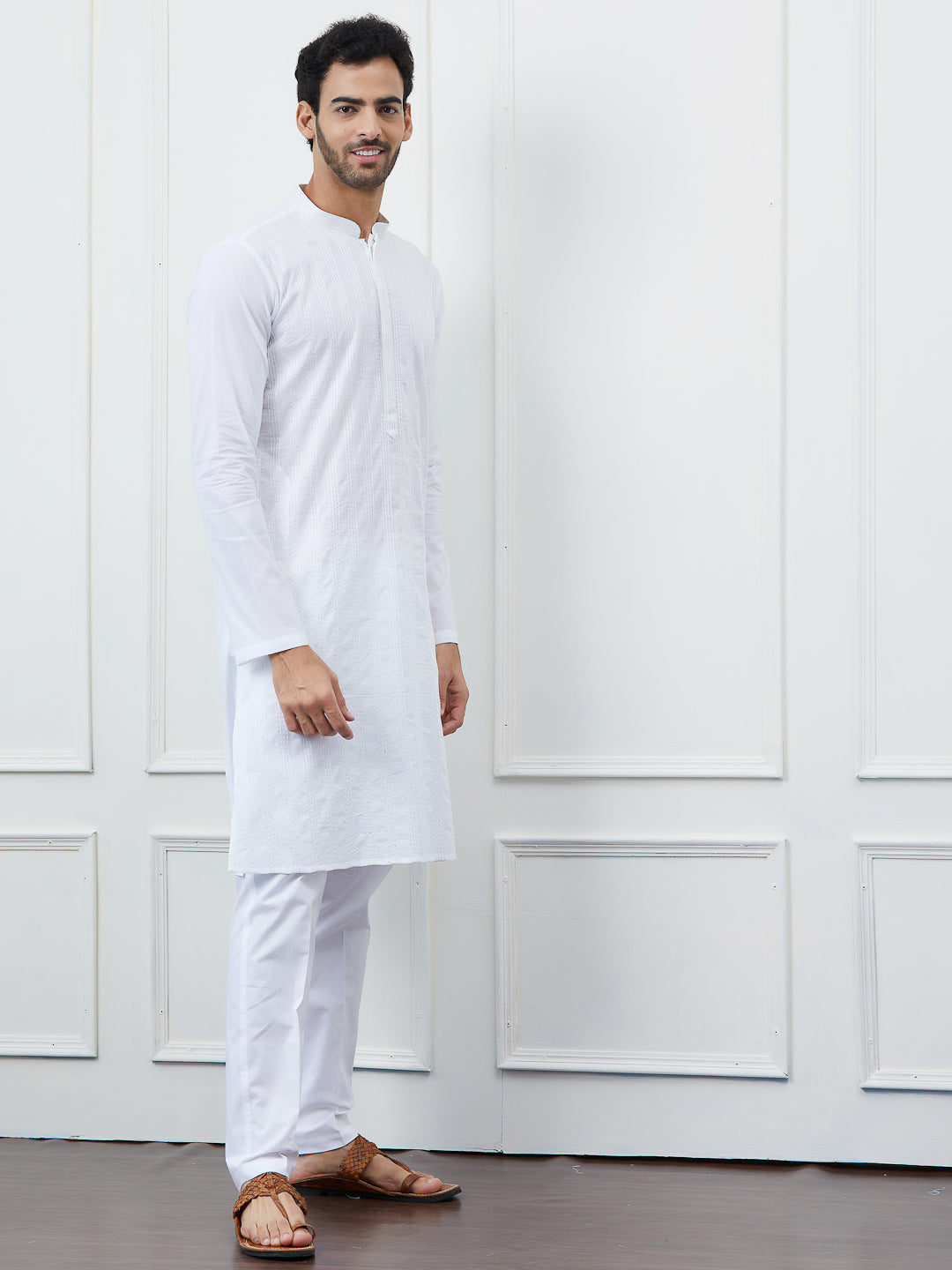 Sequin and Thread Work Pure Cotton Kurta