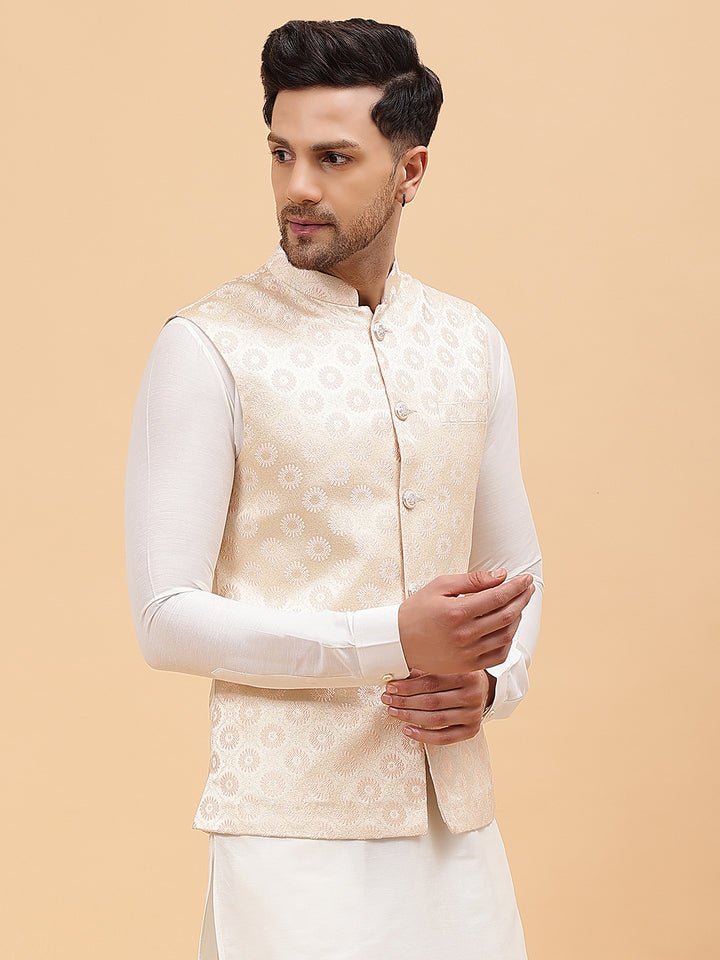 Woven Jacquard Nehru Jacket