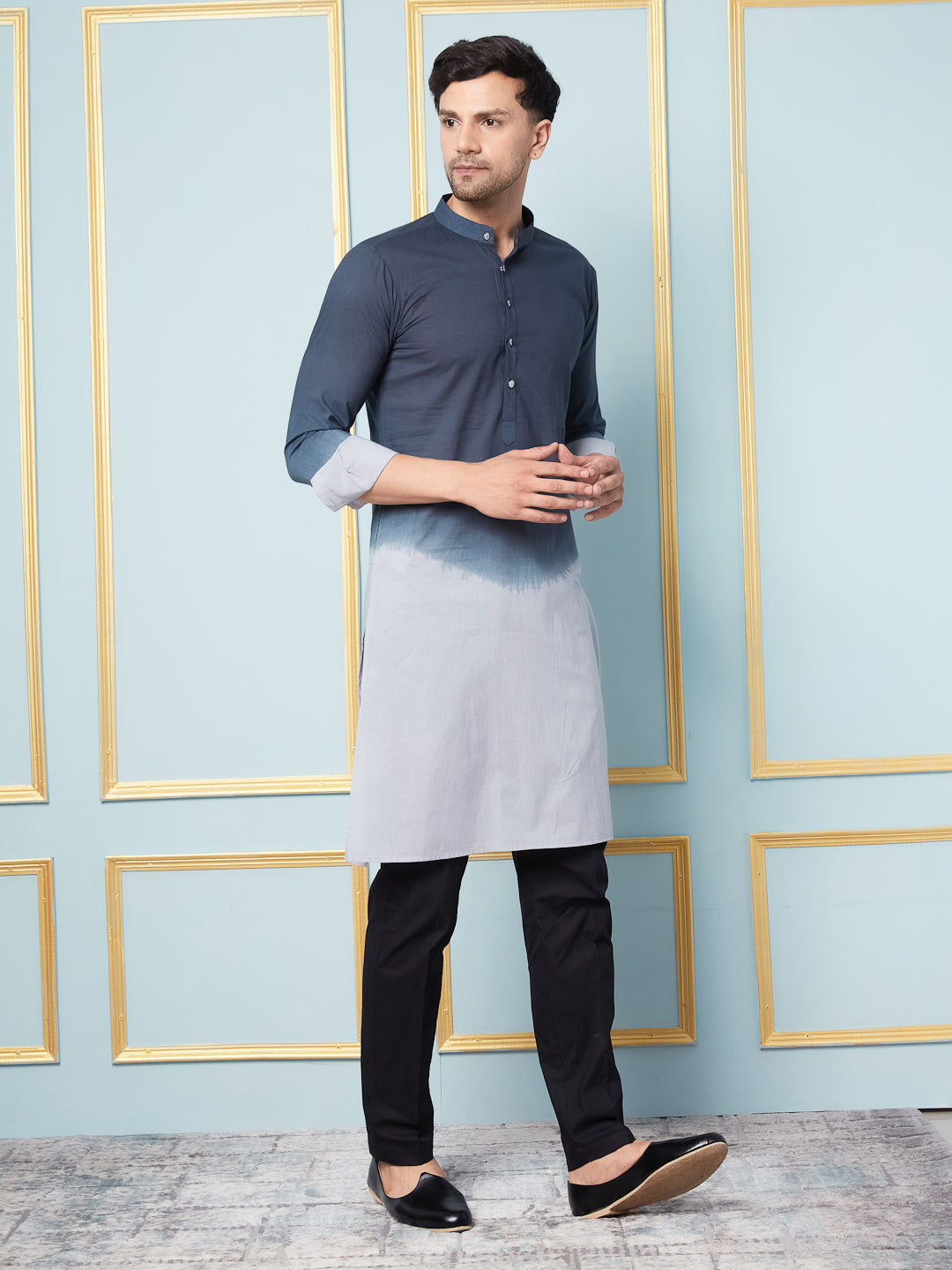 Ombre Dyed Pure Cotton Kurta