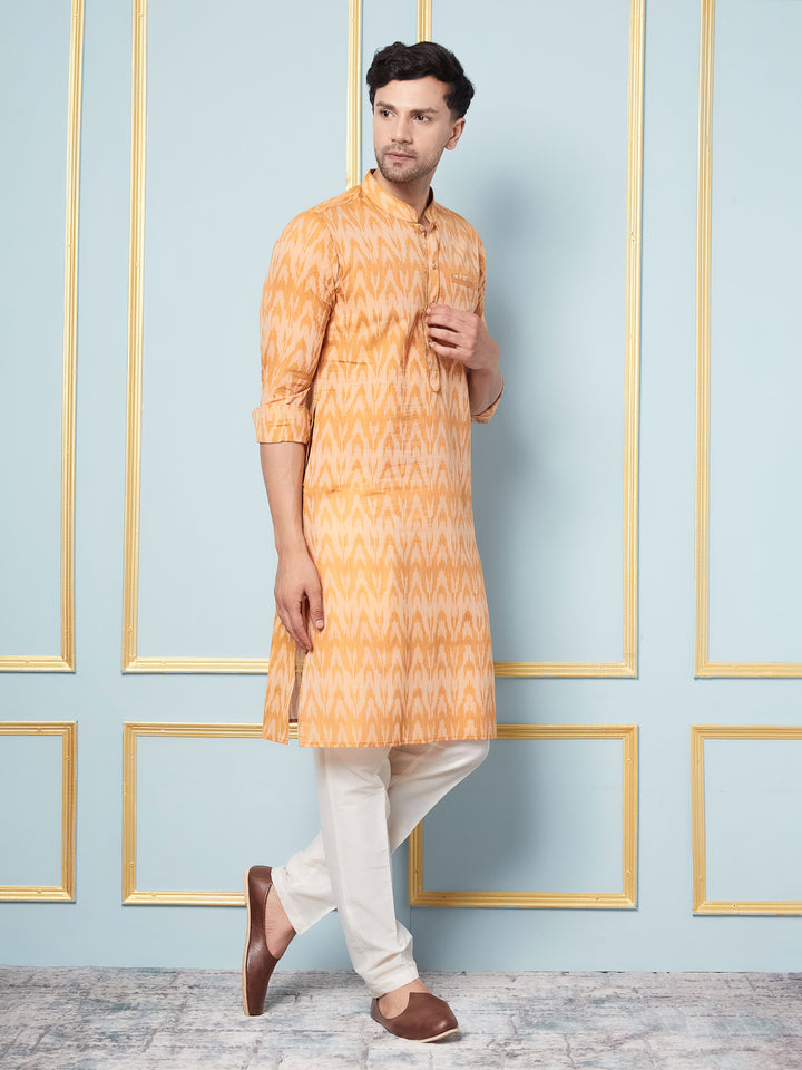 Ikat Printed Cotton Kurta