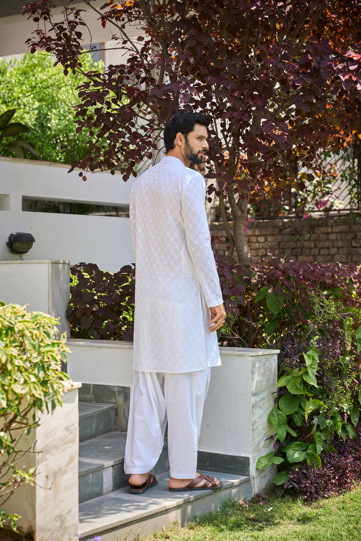 Pure Cotton Chikankari Embroidered Straight kurta