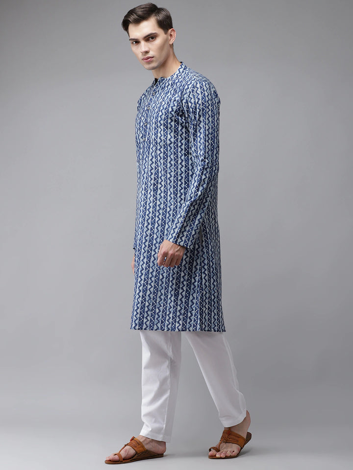 Pure Cotton Printed Regular kurta with trouser