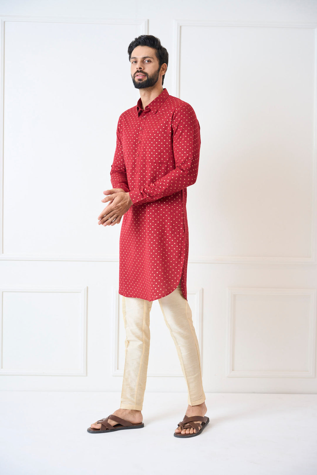 Pure Cotton Printed Pathani Kurta