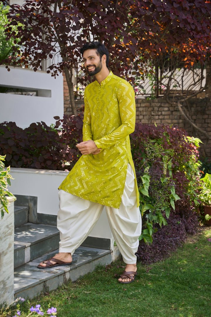 Sequins Embroidered Kurta