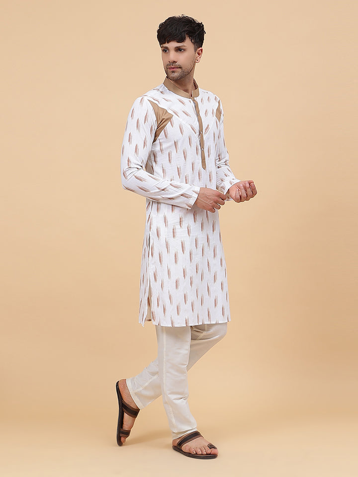 Ikat Printed Cotton Kurta