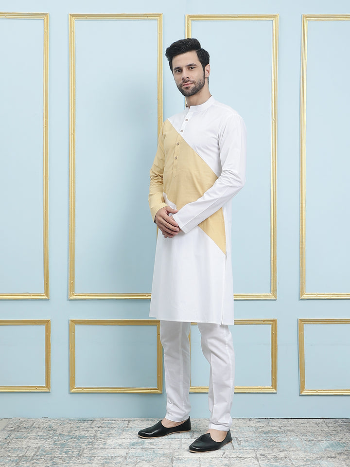 Solid Pure Cotton Straight Kurta with Princess Panel