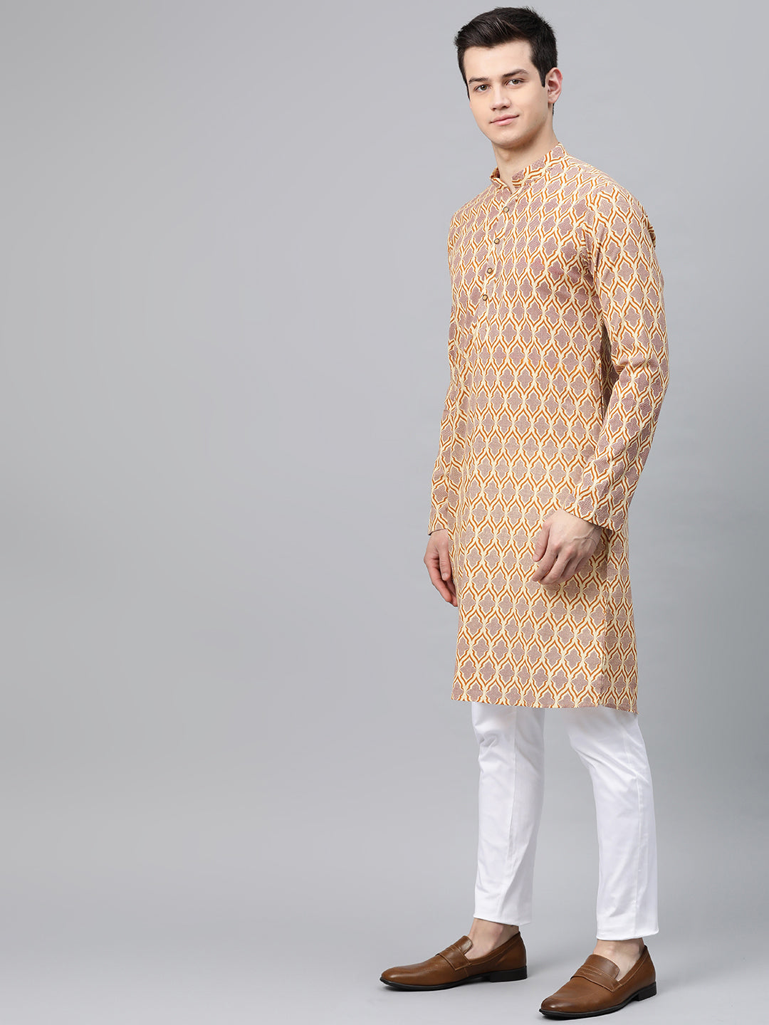 Printed Straight Kurta with Pyjama