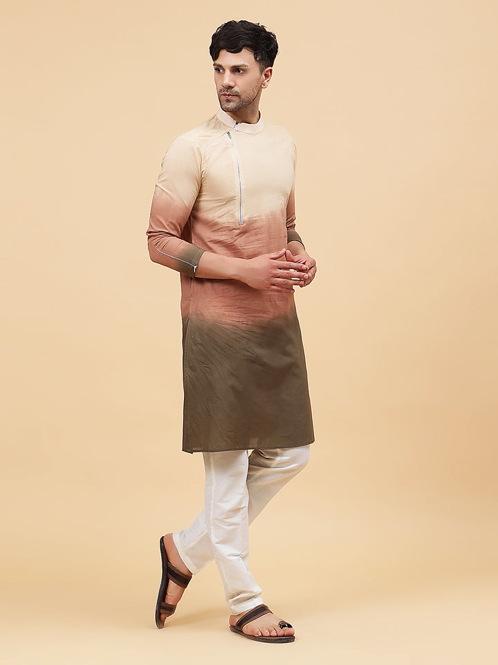 Ombre Dyed Pure Cotton Kurta with Pyjama