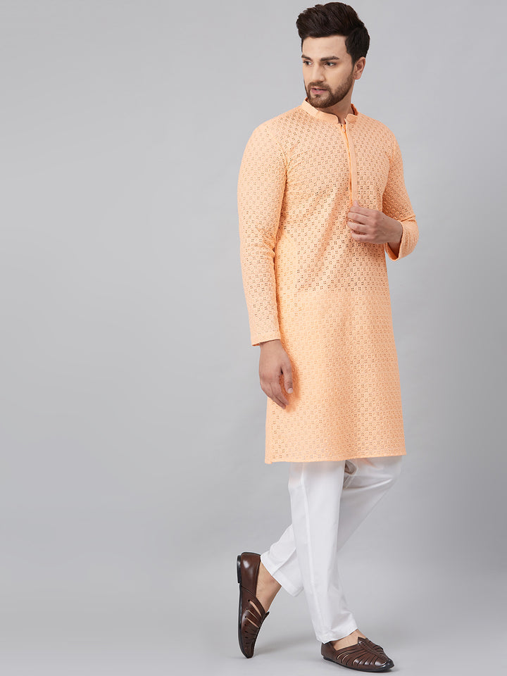 Chikankari Embroidered Straight kurta