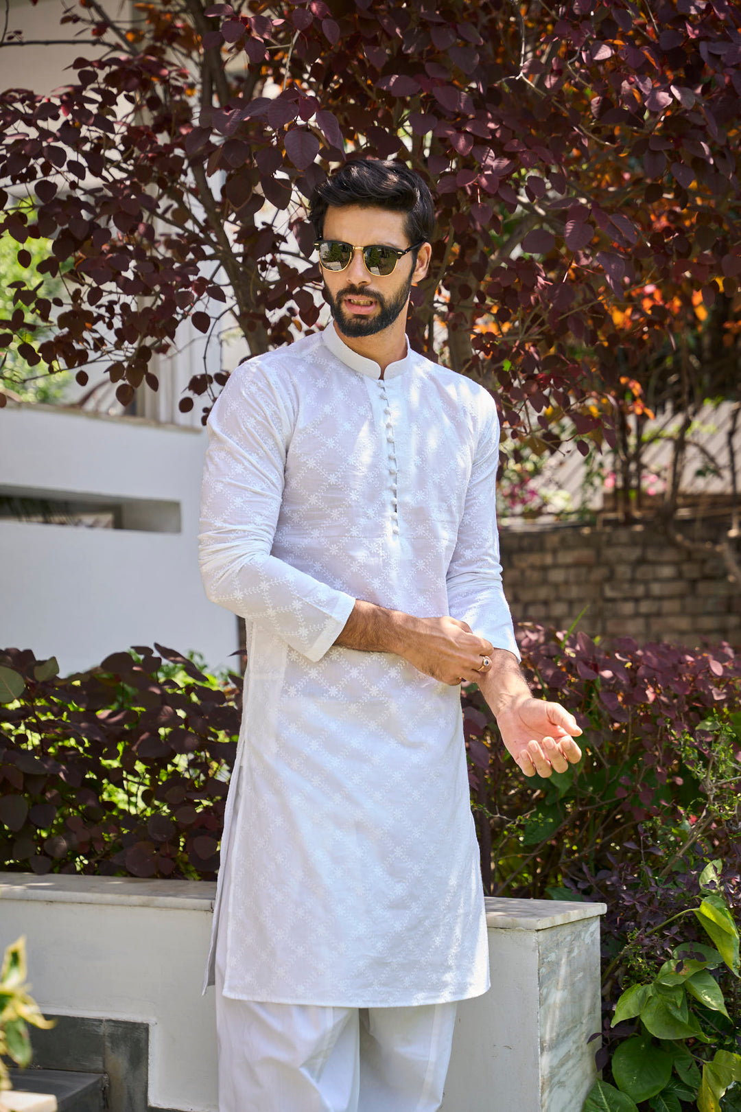 Pure Cotton Chikankari Embroidered Straight kurta