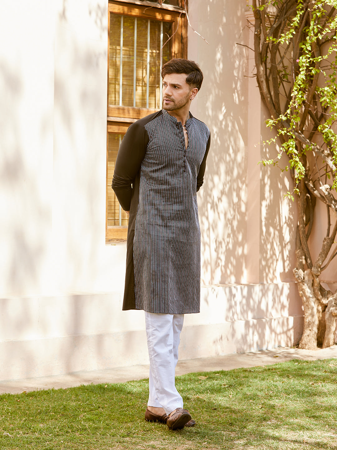 Thread Worked Pure Cotton Straight Kurta