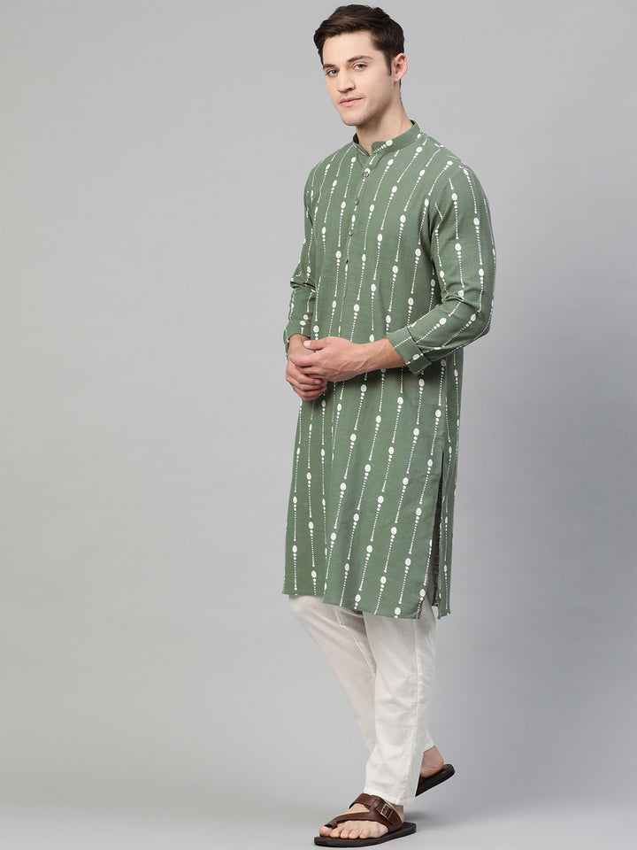 Printed Straight kurta with Pyjama