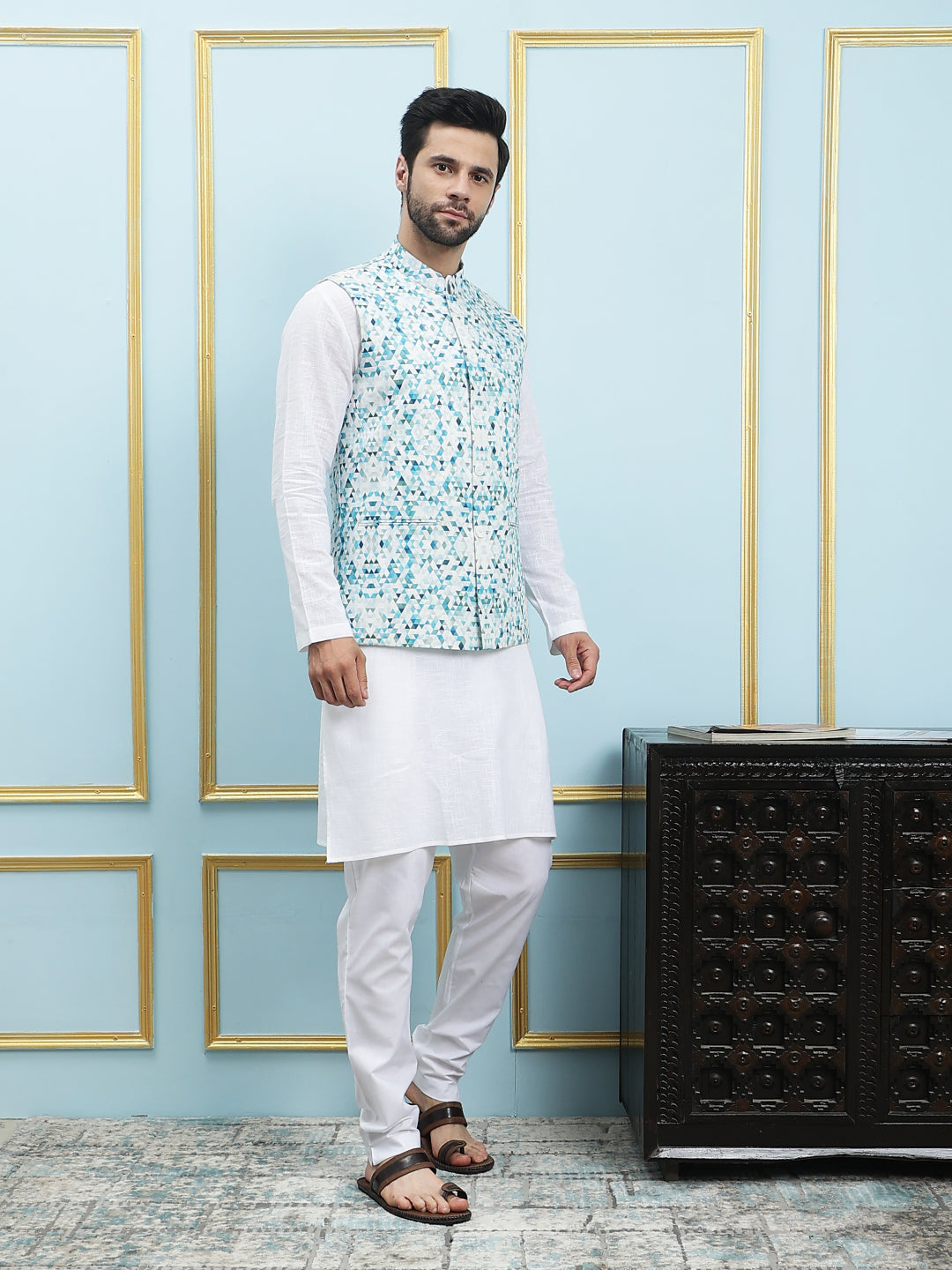 Printed Nehru Jacket