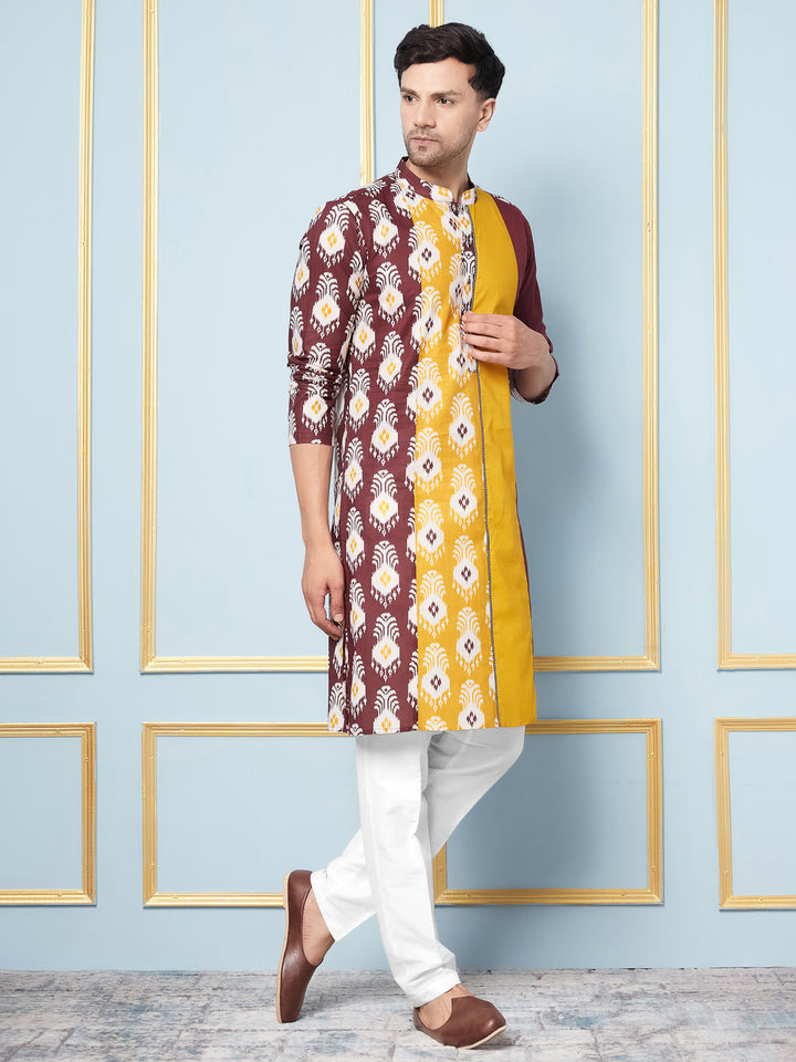 Ikat Printed Cotton Kurta