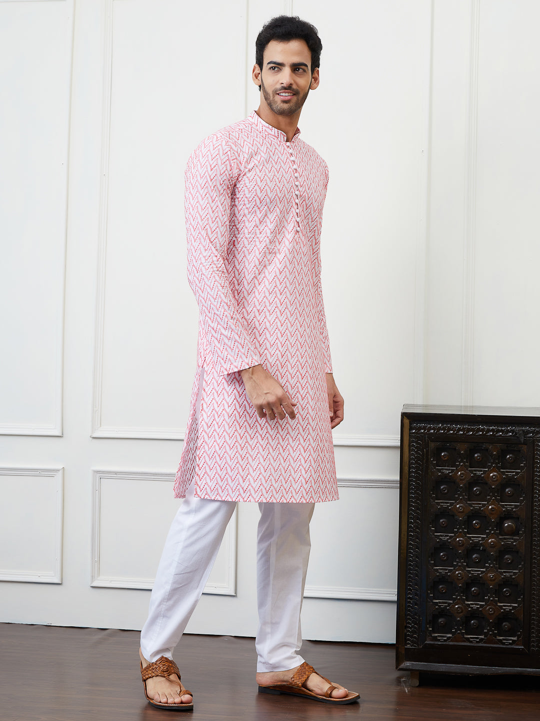 Embroidered Pure Cotton Straight Kurta